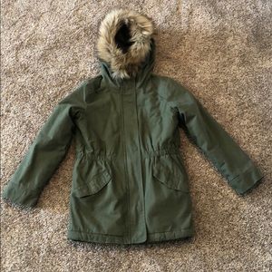 GAP Kids Army Green Fleece lined Jacket